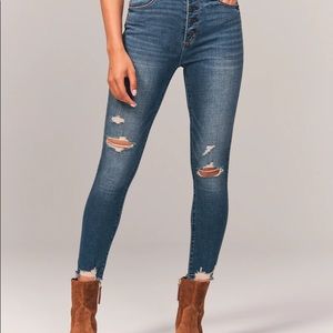 Abercrombie and Fitch High Rise Skinny Ankle Jeans